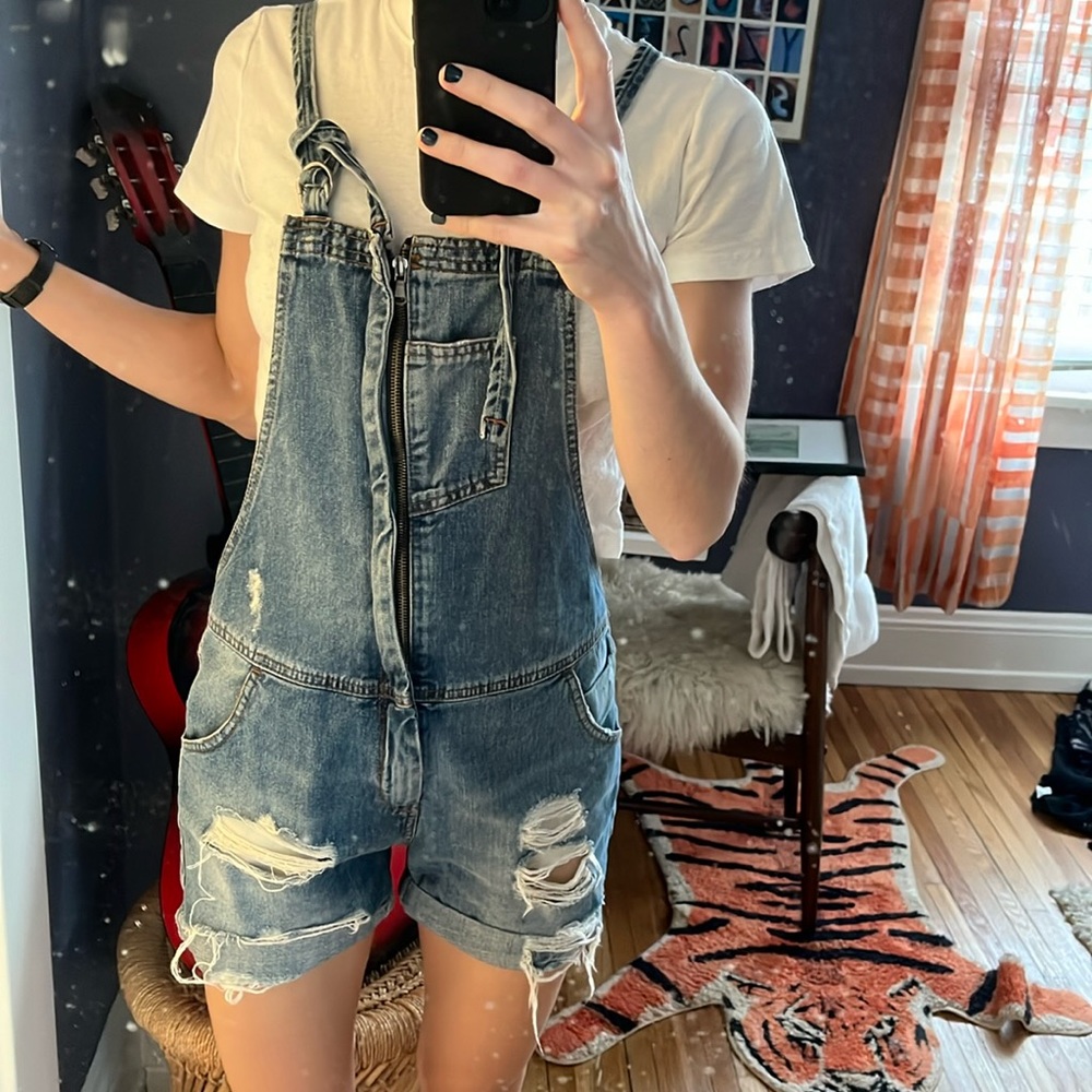 Denim Short Overalls